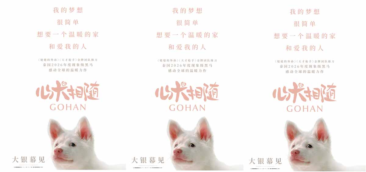 泰国年度票冠《心犬相随》引进内地 粉红桃心鼻小白狗萌翻大银幕